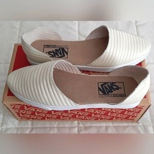 Vans Skimmer Moto Leather UltraCush Slides *NWOT*